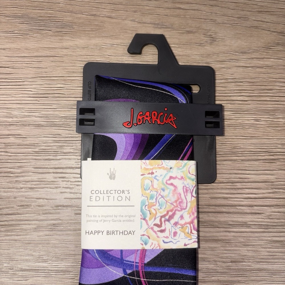 J. Garcia Collectors Edition Happy Birthday Multicolored Tie New With Tags - Picture 3 of 7